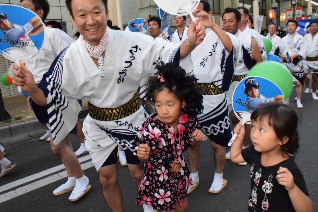 奥州水沢夏まつり2015前編 子供みこし・地方太鼓・干支和まつり・水沢ざっつぁか 2015/08/01