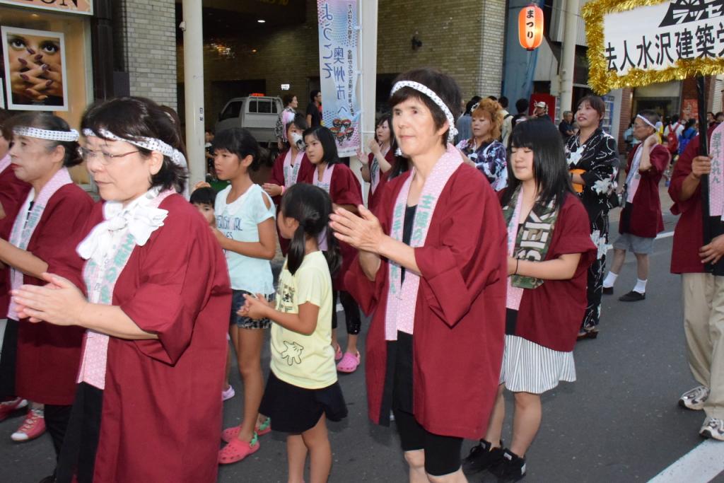 奥州水沢夏まつり2015前編 子供みこし・地方太鼓・干支和まつり・水沢ざっつぁか 2015/08/01