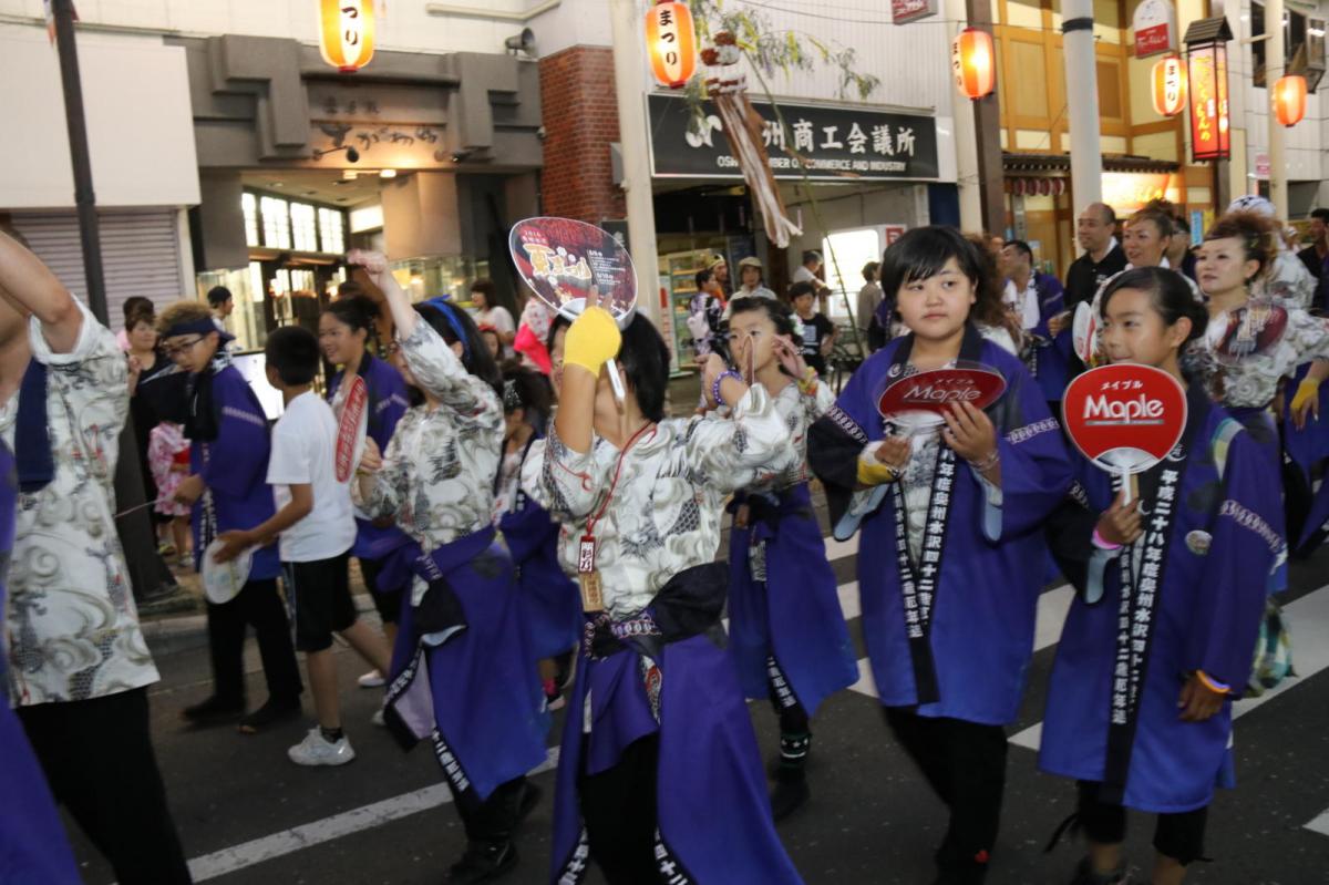 奥州水沢夏まつり2016 子供みこし・地方太鼓・干支和まつり・水沢ざっつぁかまつり 2016/08/06
