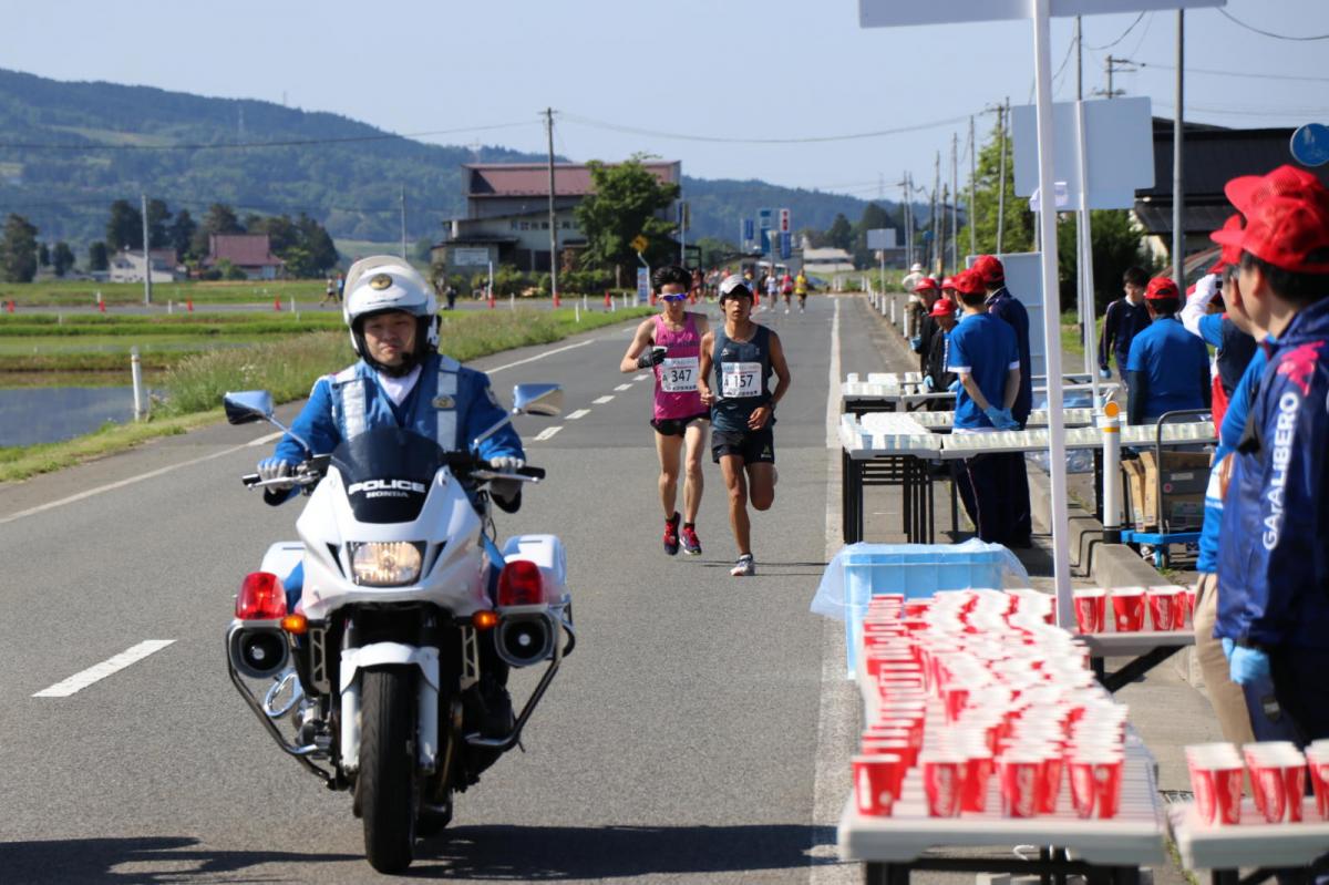 いわて奥州きらめきマラソン2018 フルマラソン5・37.5km給水/10km折り返し 2018/05/20