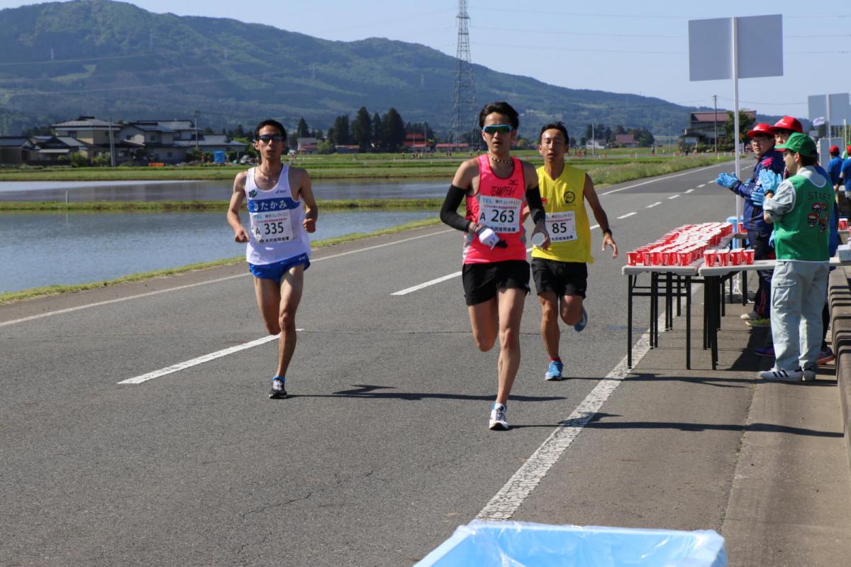 いわて奥州きらめきマラソン2018 フルマラソン5・37.5km給水/10km折り返し 2018/05/20