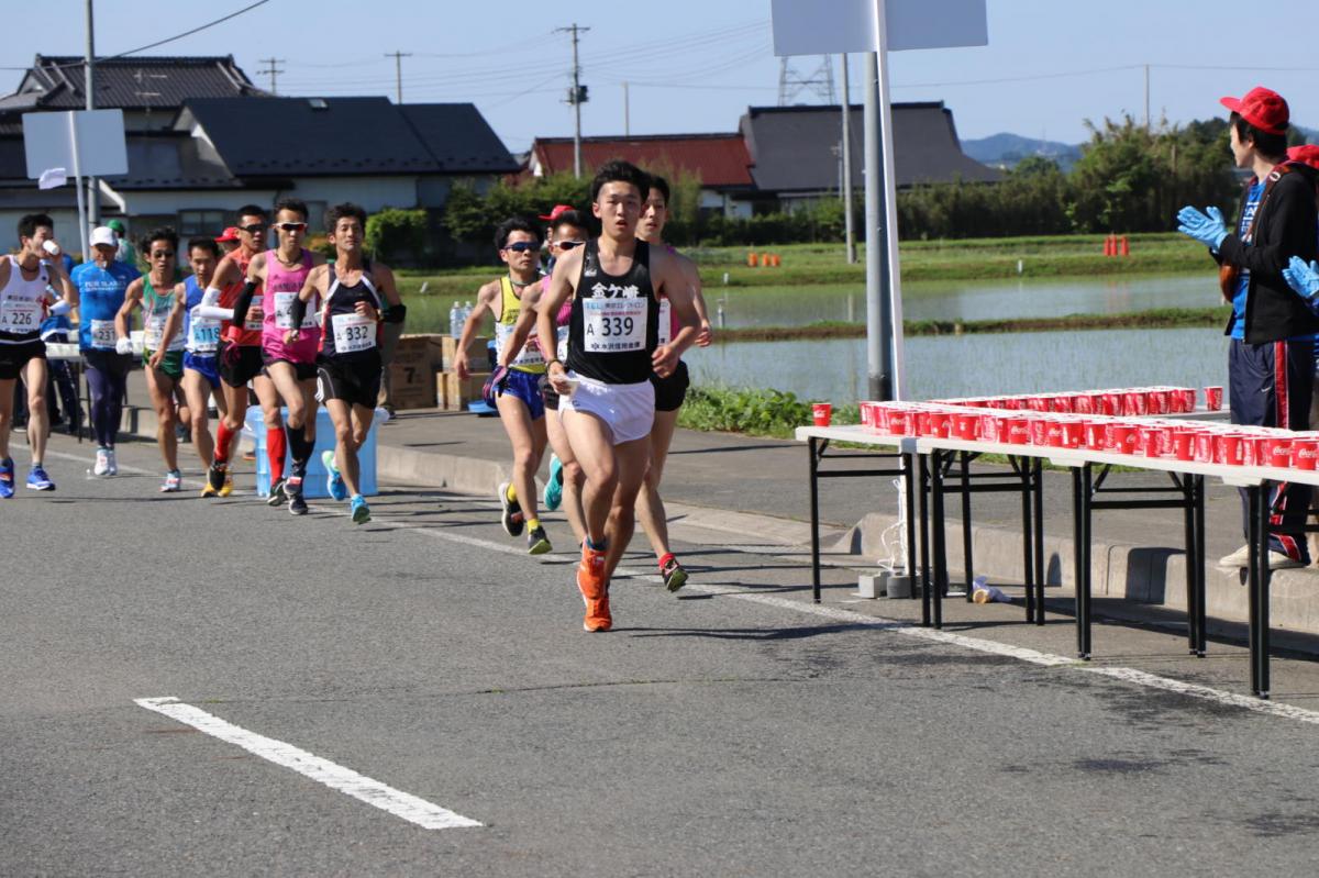 いわて奥州きらめきマラソン2018 フルマラソン5・37.5km給水/10km折り返し 2018/05/20