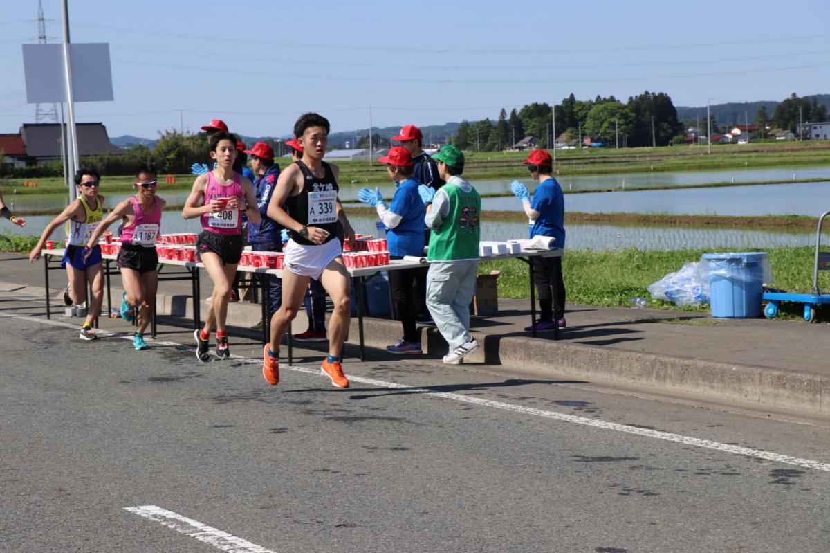 いわて奥州きらめきマラソン2018 フルマラソン5・37.5km給水/10km折り返し 2018/05/20