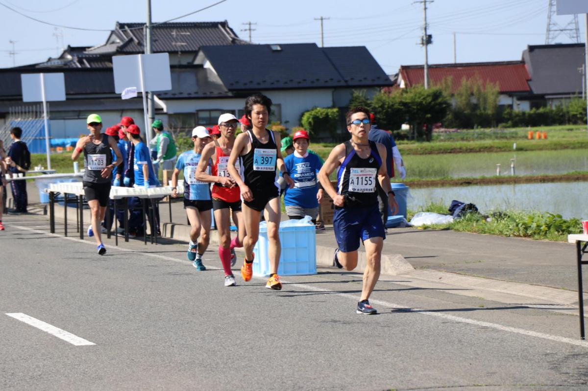 いわて奥州きらめきマラソン2018 フルマラソン5・37.5km給水/10km折り返し 2018/05/20