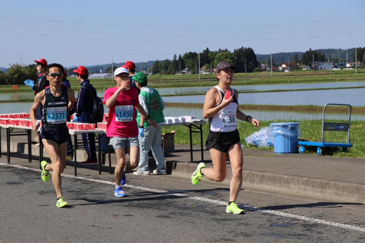 いわて奥州きらめきマラソン2018 フルマラソン5・37.5km給水/10km折り返し 2018/05/20