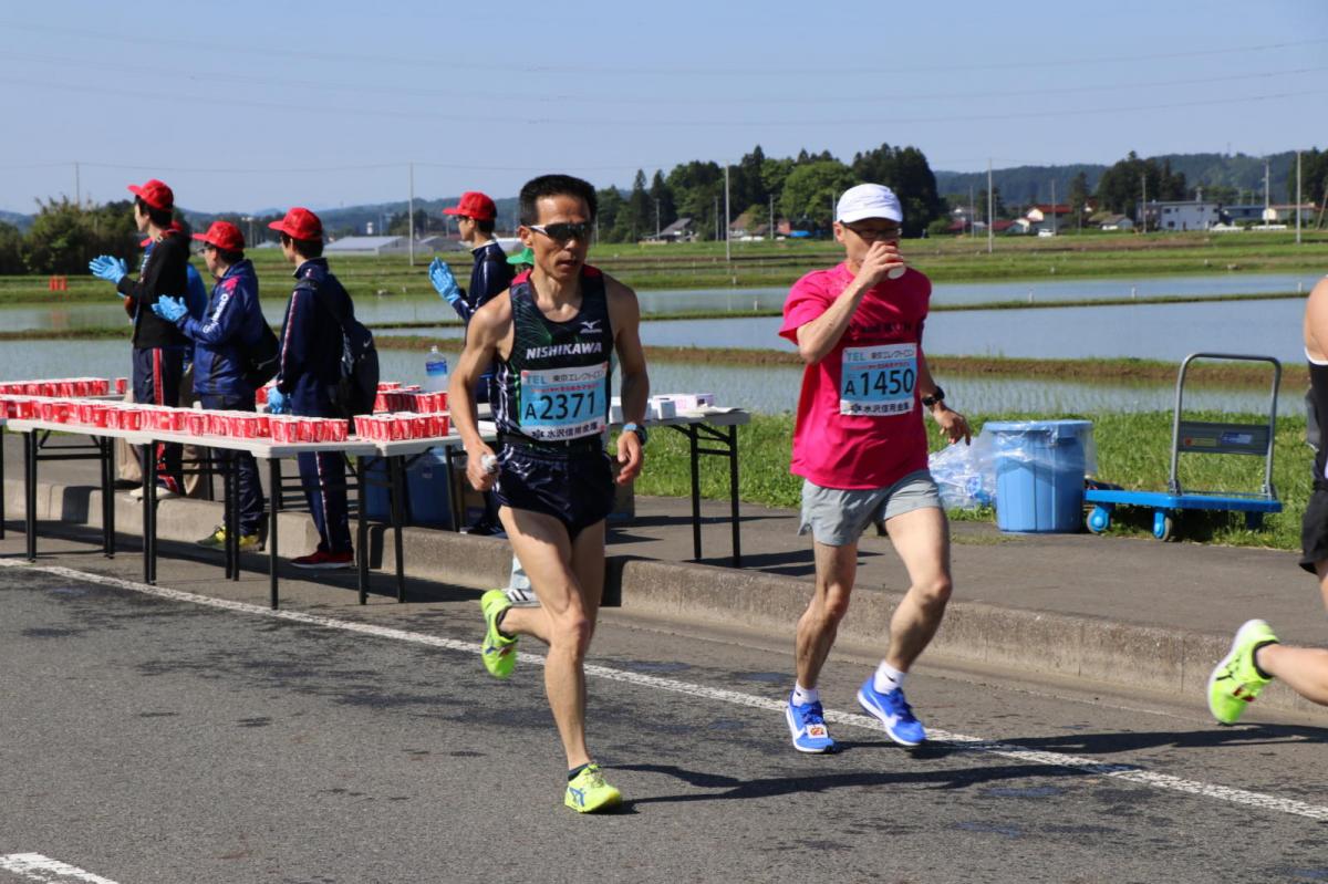 いわて奥州きらめきマラソン2018 フルマラソン5・37.5km給水/10km折り返し 2018/05/20