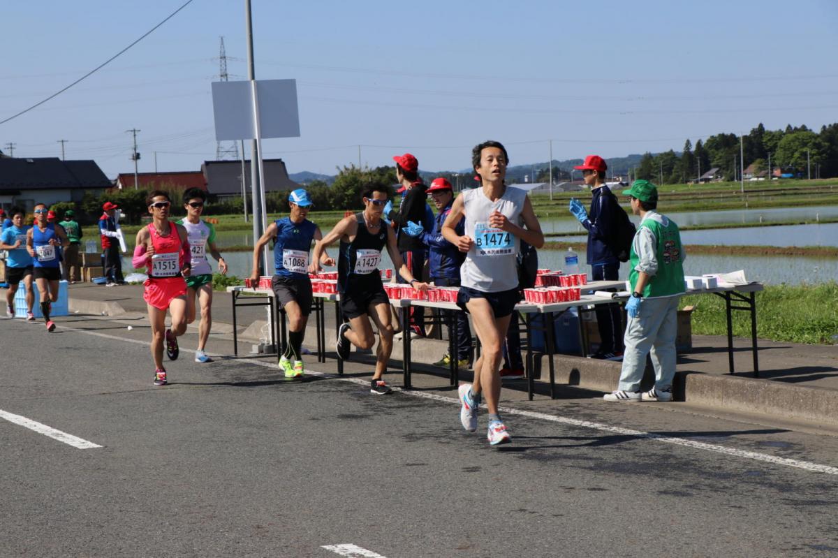 いわて奥州きらめきマラソン2018 フルマラソン5・37.5km給水/10km折り返し 2018/05/20