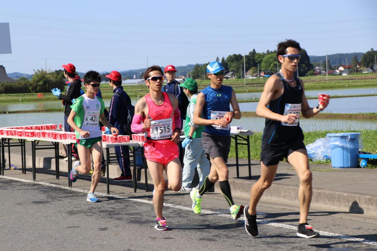いわて奥州きらめきマラソン2018 フルマラソン5・37.5km給水/10km折り返し 2018/05/20