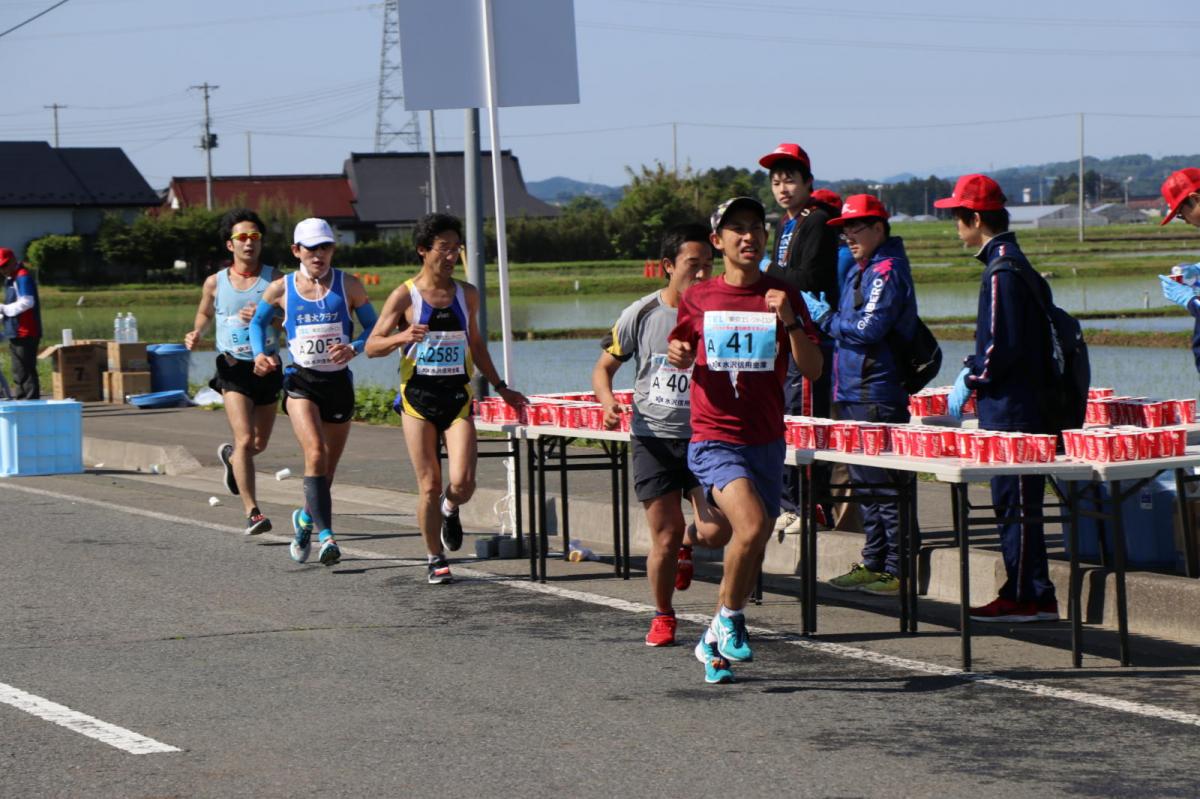 いわて奥州きらめきマラソン2018 フルマラソン5・37.5km給水/10km折り返し 2018/05/20