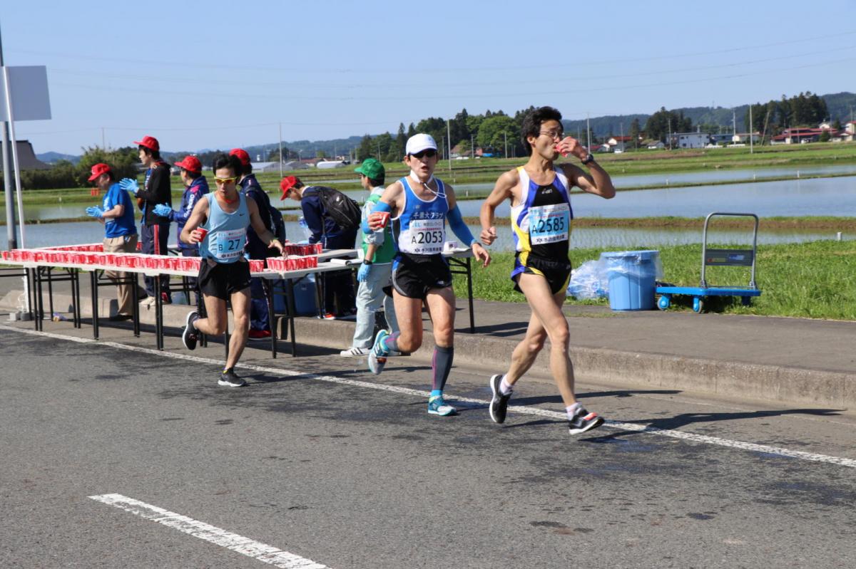 いわて奥州きらめきマラソン2018 フルマラソン5・37.5km給水/10km折り返し 2018/05/20