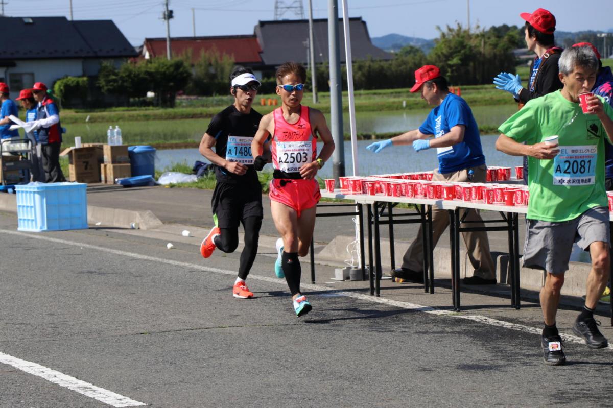 いわて奥州きらめきマラソン2018 フルマラソン5・37.5km給水/10km折り返し 2018/05/20