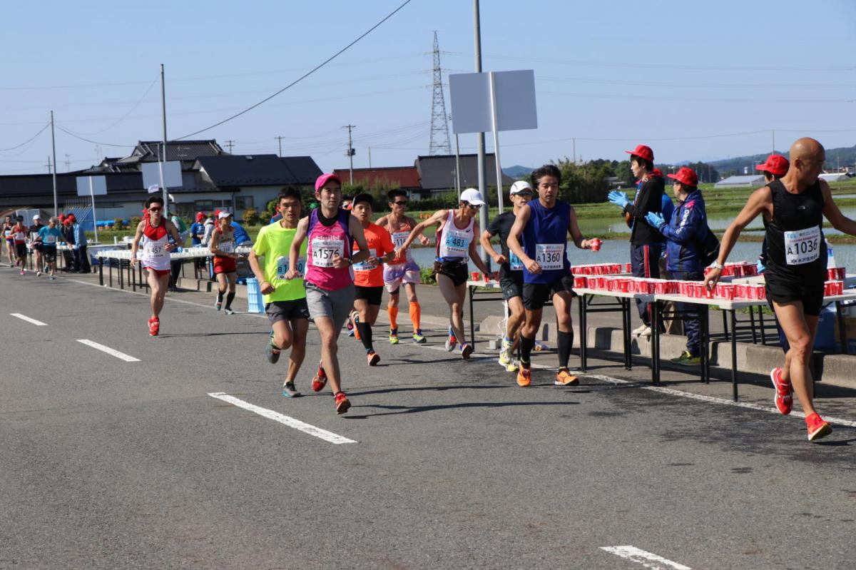 いわて奥州きらめきマラソン2018 フルマラソン5・37.5km給水/10km折り返し 2018/05/20