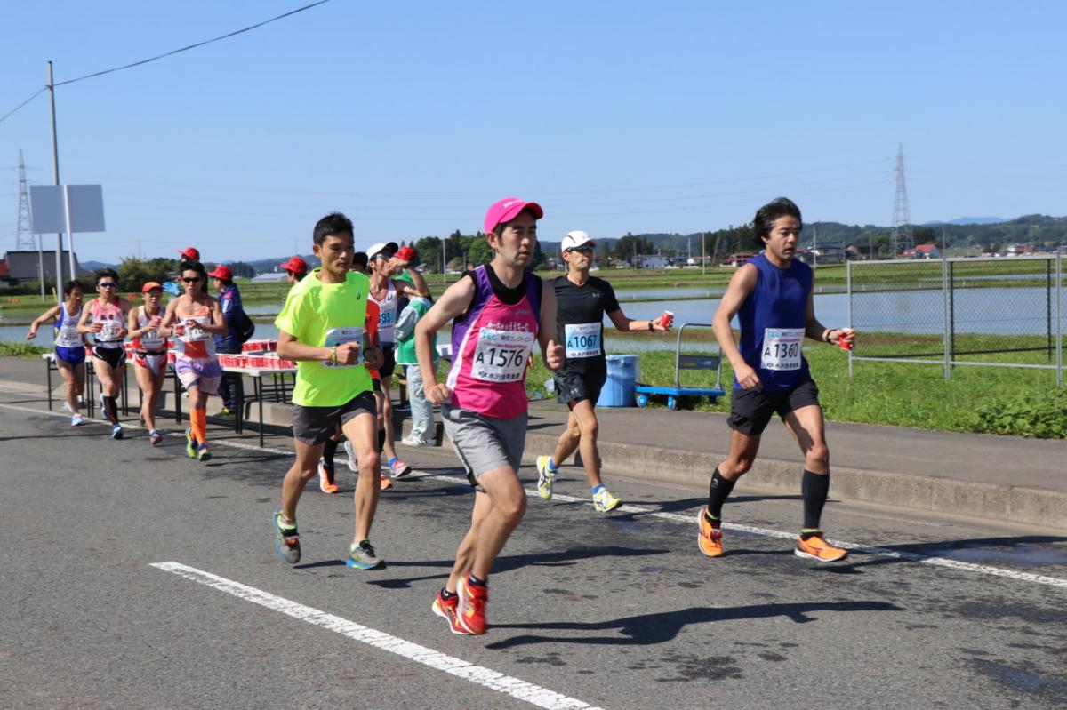 いわて奥州きらめきマラソン2018 フルマラソン5・37.5km給水/10km折り返し 2018/05/20