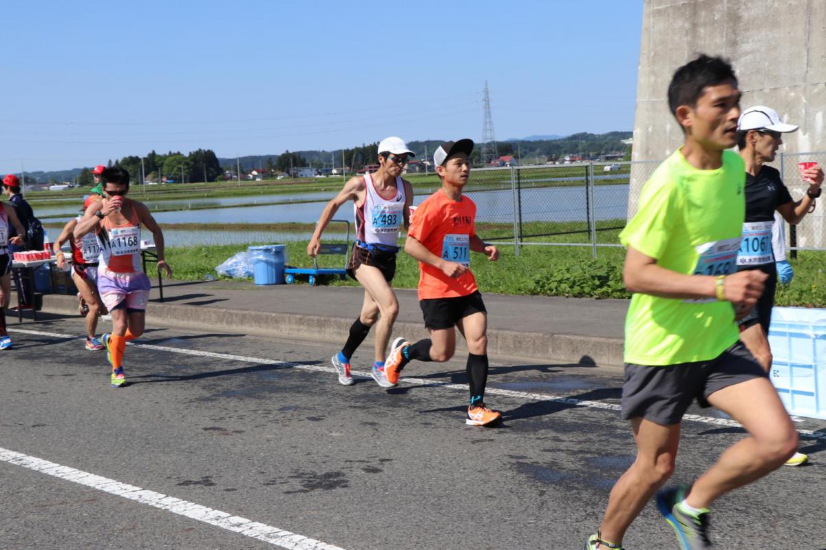 いわて奥州きらめきマラソン2018 フルマラソン5・37.5km給水/10km折り返し 2018/05/20