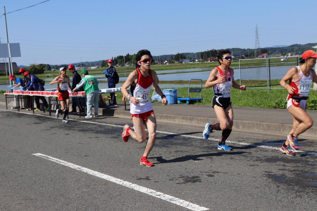 いわて奥州きらめきマラソン2018 フルマラソン5・37.5km給水/10km折り返し 2018/05/20