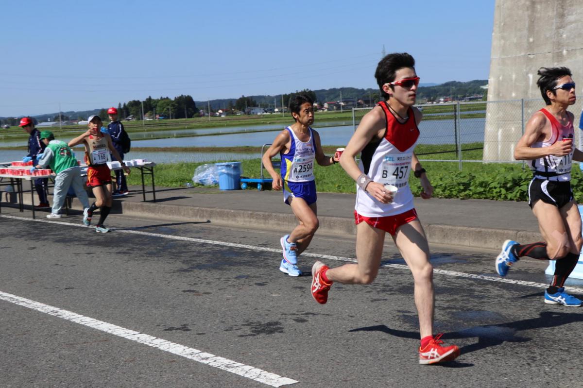 いわて奥州きらめきマラソン2018 フルマラソン5・37.5km給水/10km折り返し 2018/05/20