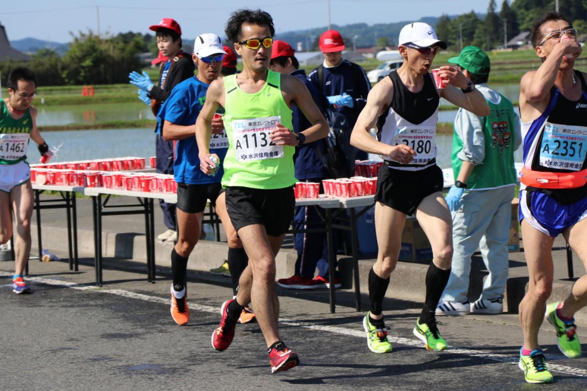 いわて奥州きらめきマラソン2018 フルマラソン5・37.5km給水/10km折り返し 2018/05/20