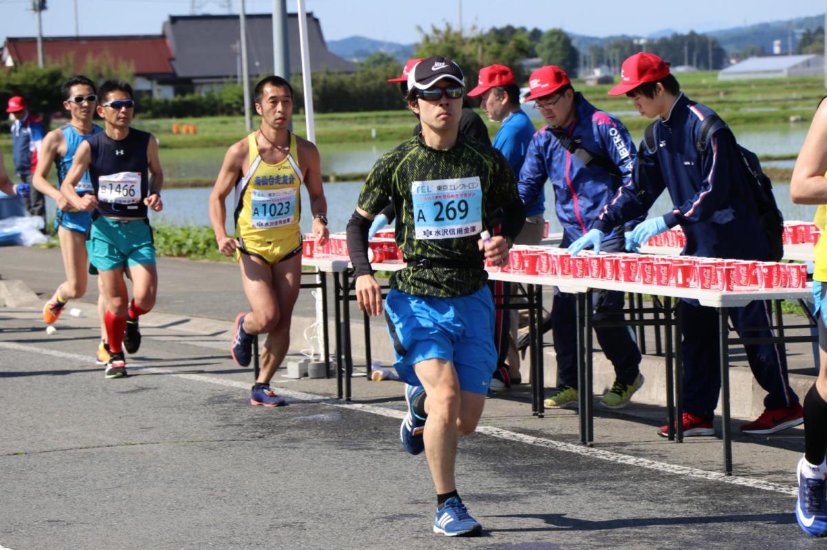 いわて奥州きらめきマラソン2018 フルマラソン5・37.5km給水/10km折り返し 2018/05/20