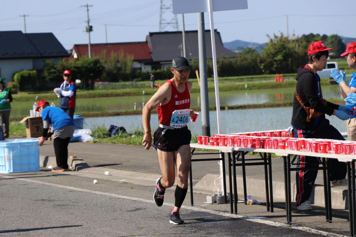 いわて奥州きらめきマラソン2018 フルマラソン5・37.5km給水/10km折り返し 2018/05/20