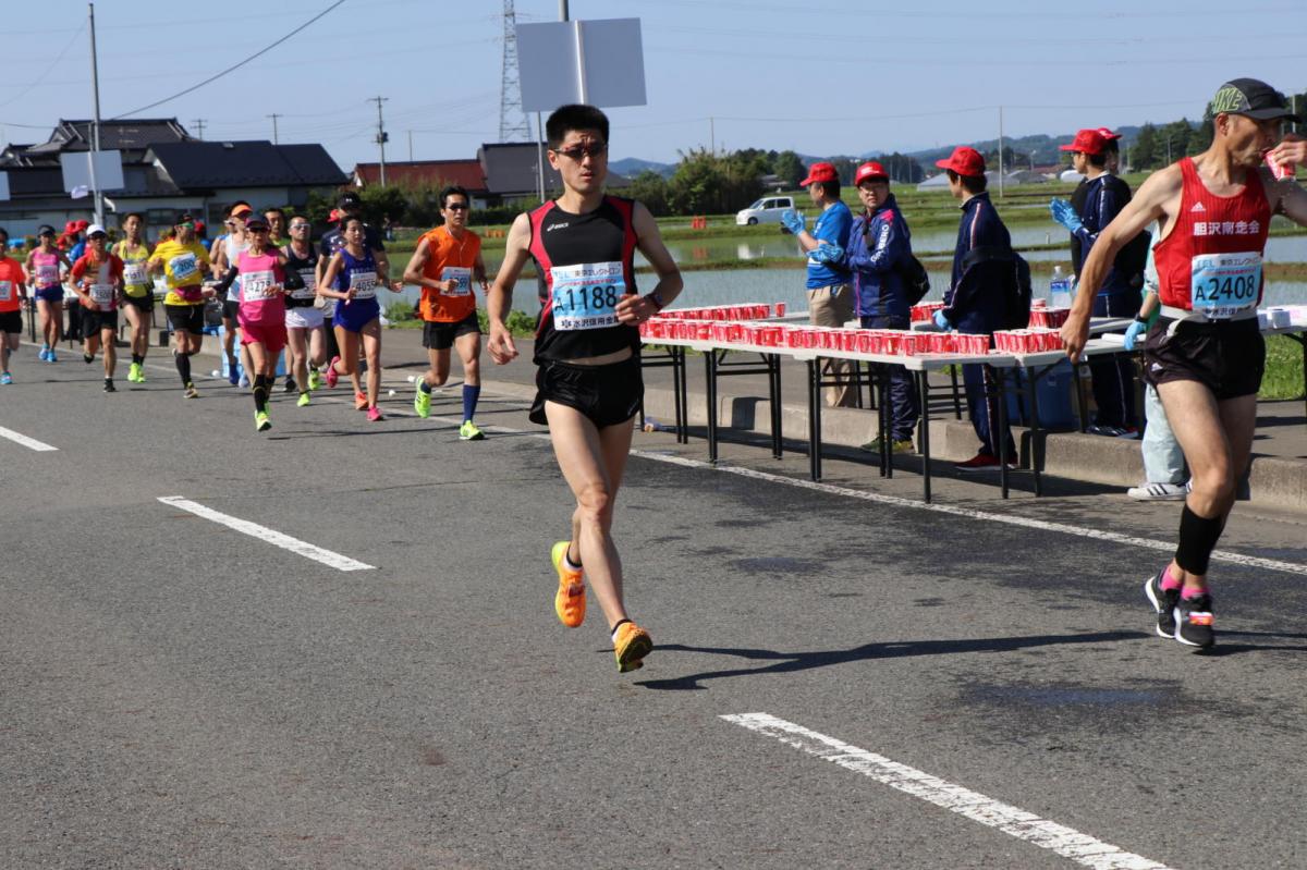いわて奥州きらめきマラソン2018 フルマラソン5・37.5km給水/10km折り返し 2018/05/20