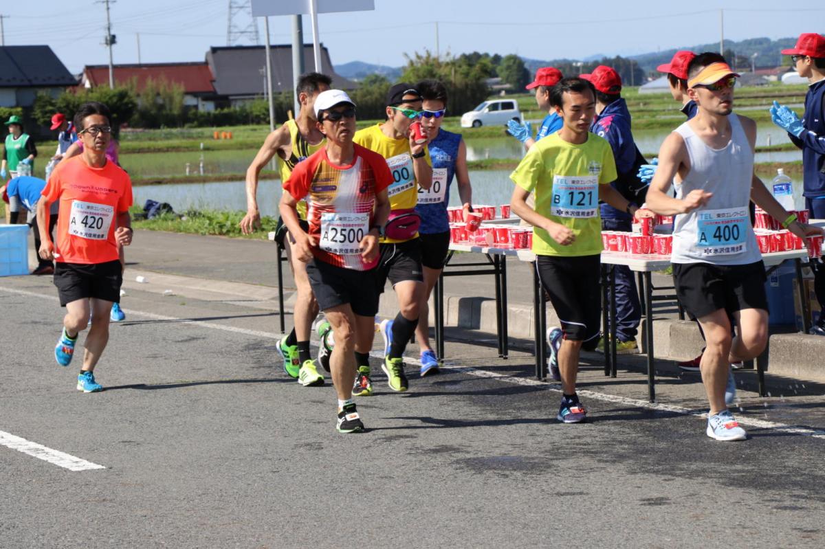 いわて奥州きらめきマラソン2018 フルマラソン5・37.5km給水/10km折り返し 2018/05/20