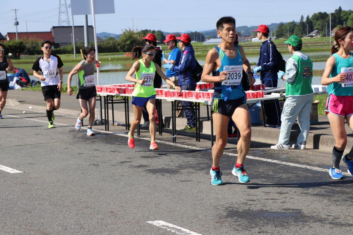 いわて奥州きらめきマラソン2018 フルマラソン5・37.5km給水/10km折り返し 2018/05/20