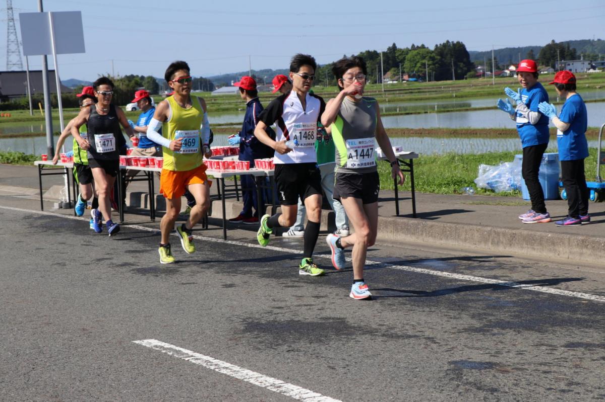 いわて奥州きらめきマラソン2018 フルマラソン5・37.5km給水/10km折り返し 2018/05/20