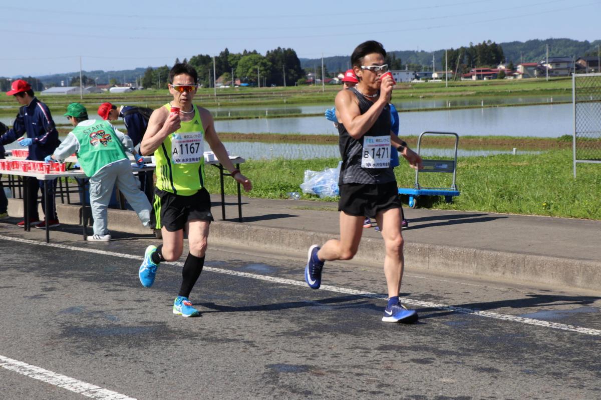 いわて奥州きらめきマラソン2018 フルマラソン5・37.5km給水/10km折り返し 2018/05/20