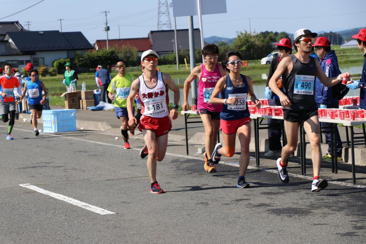 いわて奥州きらめきマラソン2018 フルマラソン5・37.5km給水/10km折り返し 2018/05/20