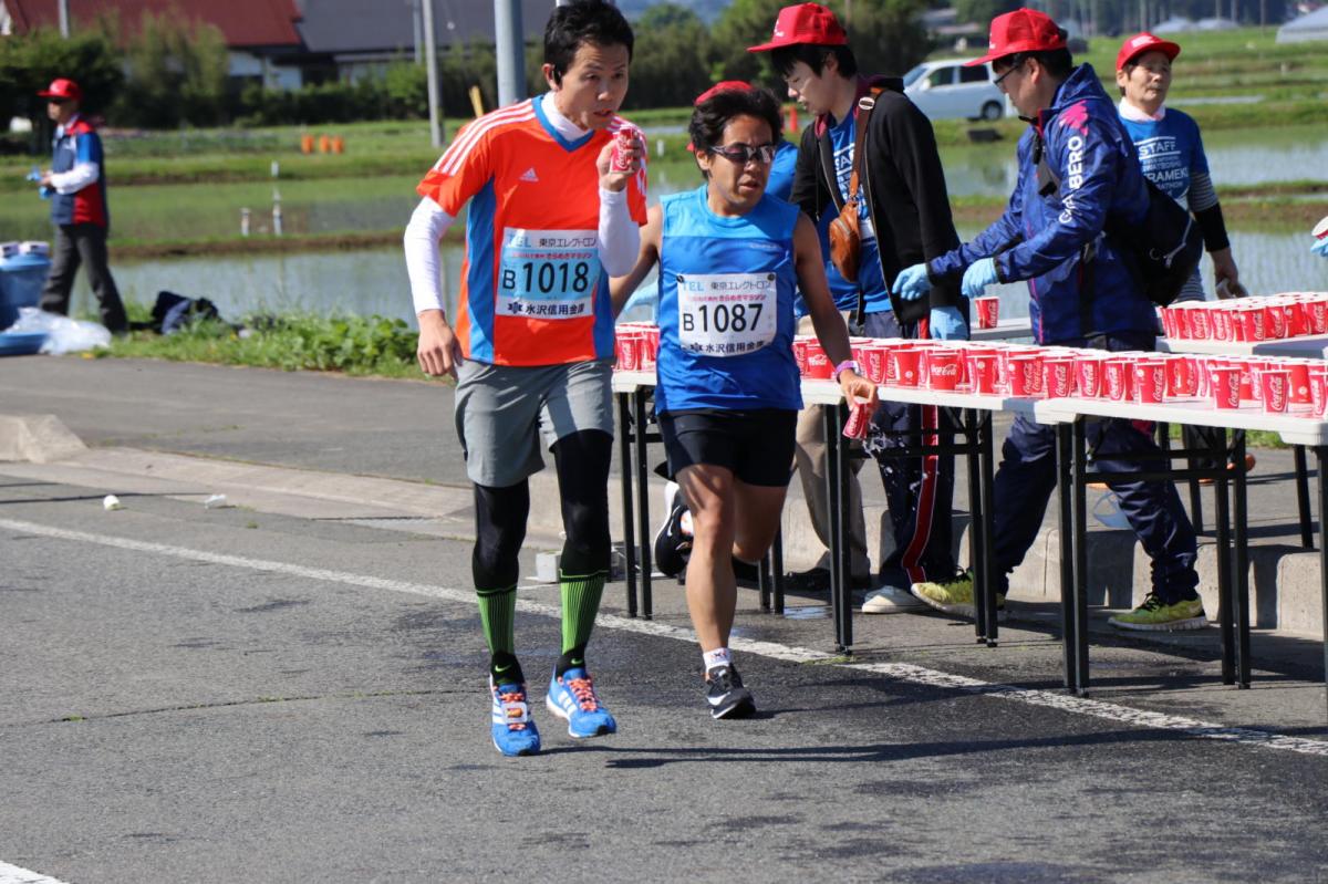 いわて奥州きらめきマラソン2018 フルマラソン5・37.5km給水/10km折り返し 2018/05/20