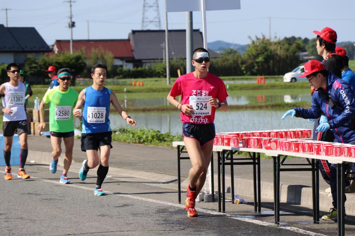 いわて奥州きらめきマラソン2018 フルマラソン5・37.5km給水/10km折り返し 2018/05/20