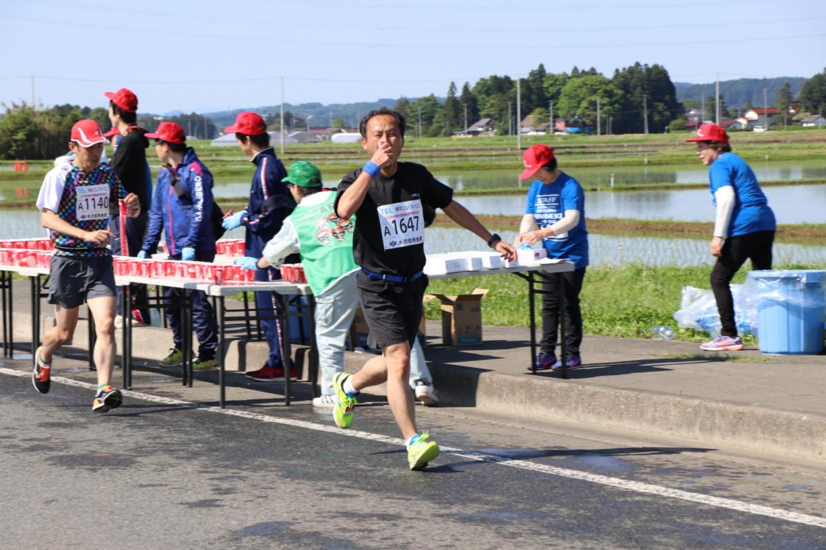いわて奥州きらめきマラソン2018 フルマラソン5・37.5km給水/10km折り返し 2018/05/20