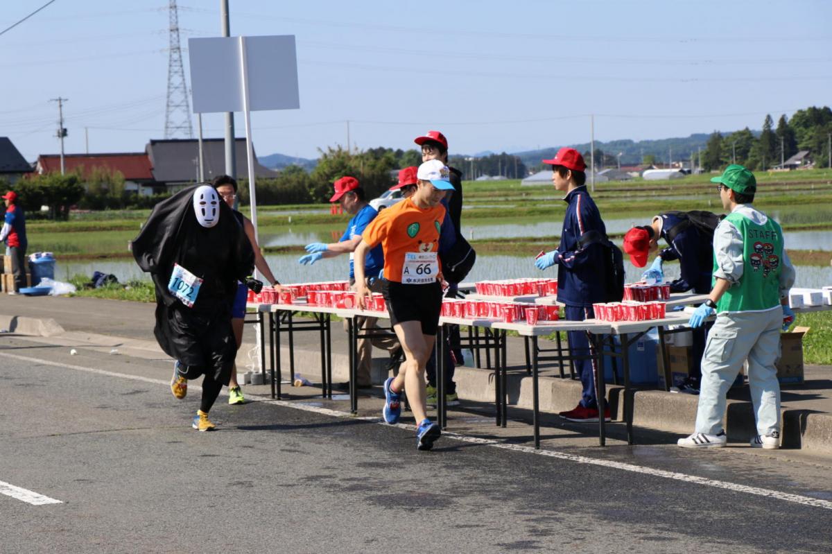 いわて奥州きらめきマラソン2018 フルマラソン5・37.5km給水/10km折り返し 2018/05/20