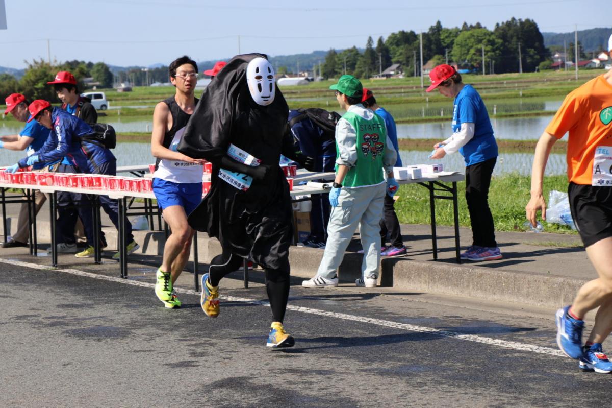 いわて奥州きらめきマラソン2018 フルマラソン5・37.5km給水/10km折り返し 2018/05/20
