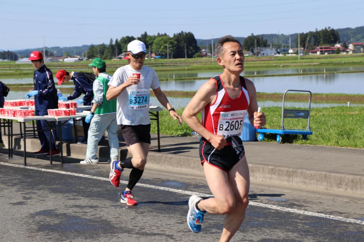 いわて奥州きらめきマラソン2018 フルマラソン5・37.5km給水/10km折り返し 2018/05/20