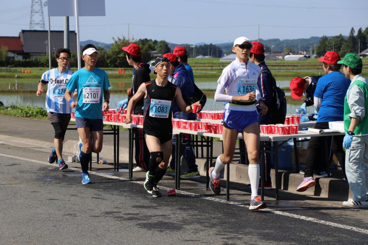 いわて奥州きらめきマラソン2018 フルマラソン5・37.5km給水/10km折り返し 2018/05/20