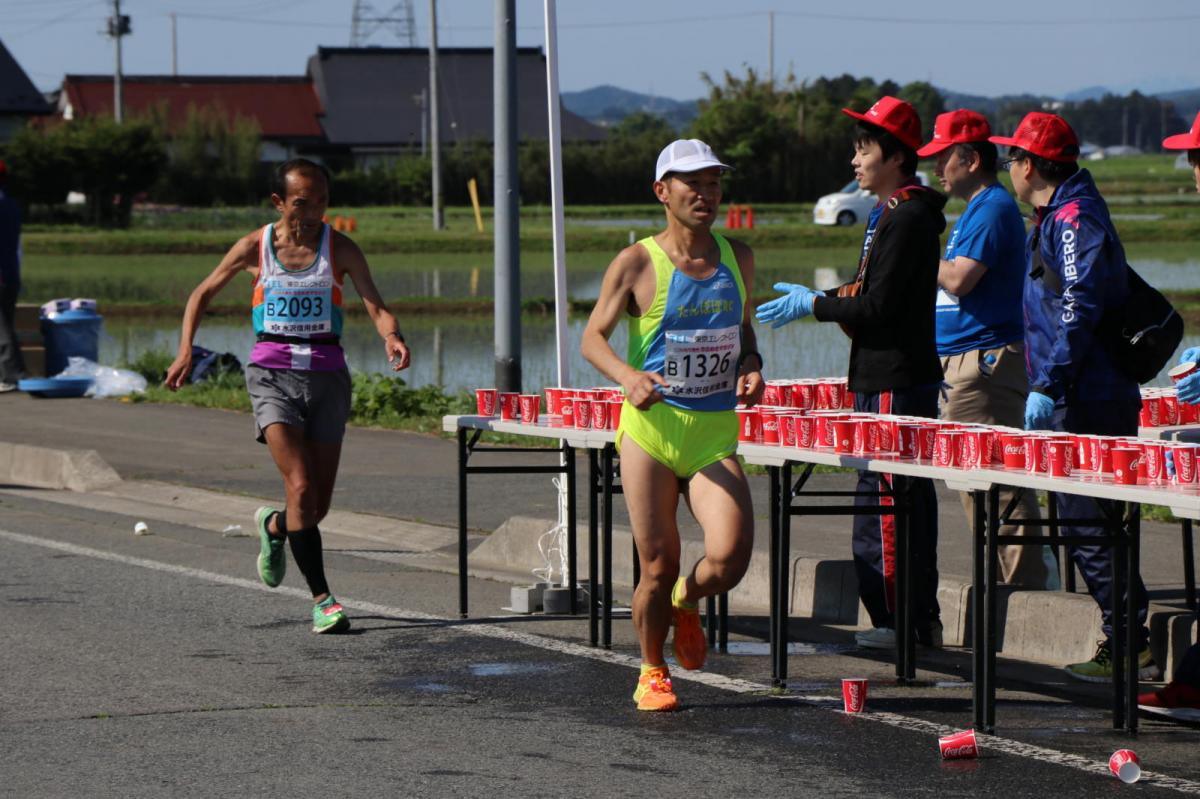 いわて奥州きらめきマラソン2018 フルマラソン5・37.5km給水/10km折り返し 2018/05/20