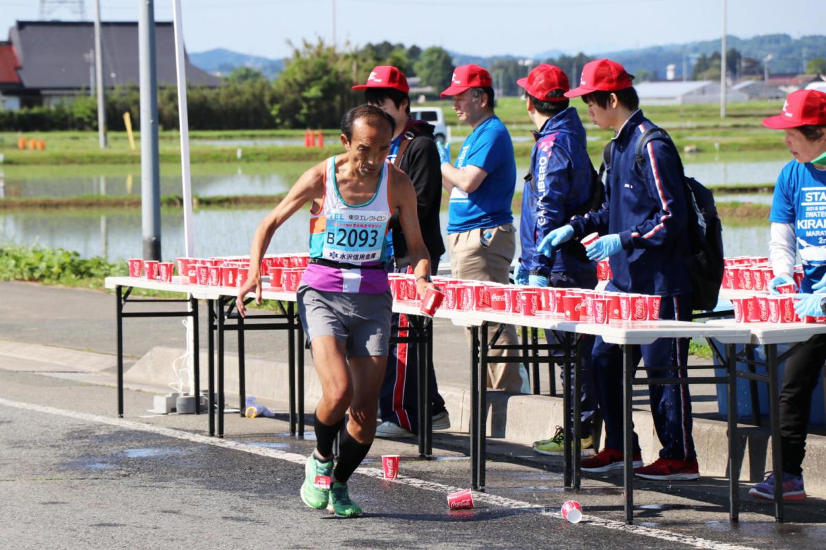 いわて奥州きらめきマラソン2018 フルマラソン5・37.5km給水/10km折り返し 2018/05/20