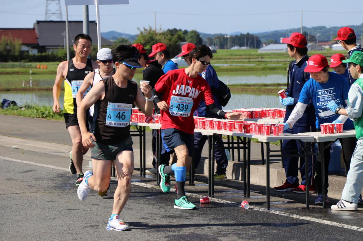 いわて奥州きらめきマラソン2018 フルマラソン5・37.5km給水/10km折り返し 2018/05/20