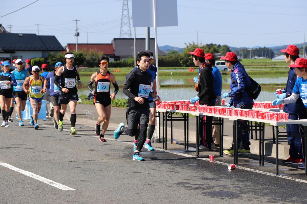 いわて奥州きらめきマラソン2018 フルマラソン5・37.5km給水/10km折り返し 2018/05/20
