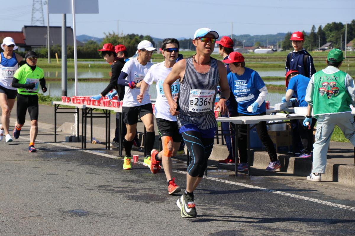 いわて奥州きらめきマラソン2018 フルマラソン5・37.5km給水/10km折り返し 2018/05/20