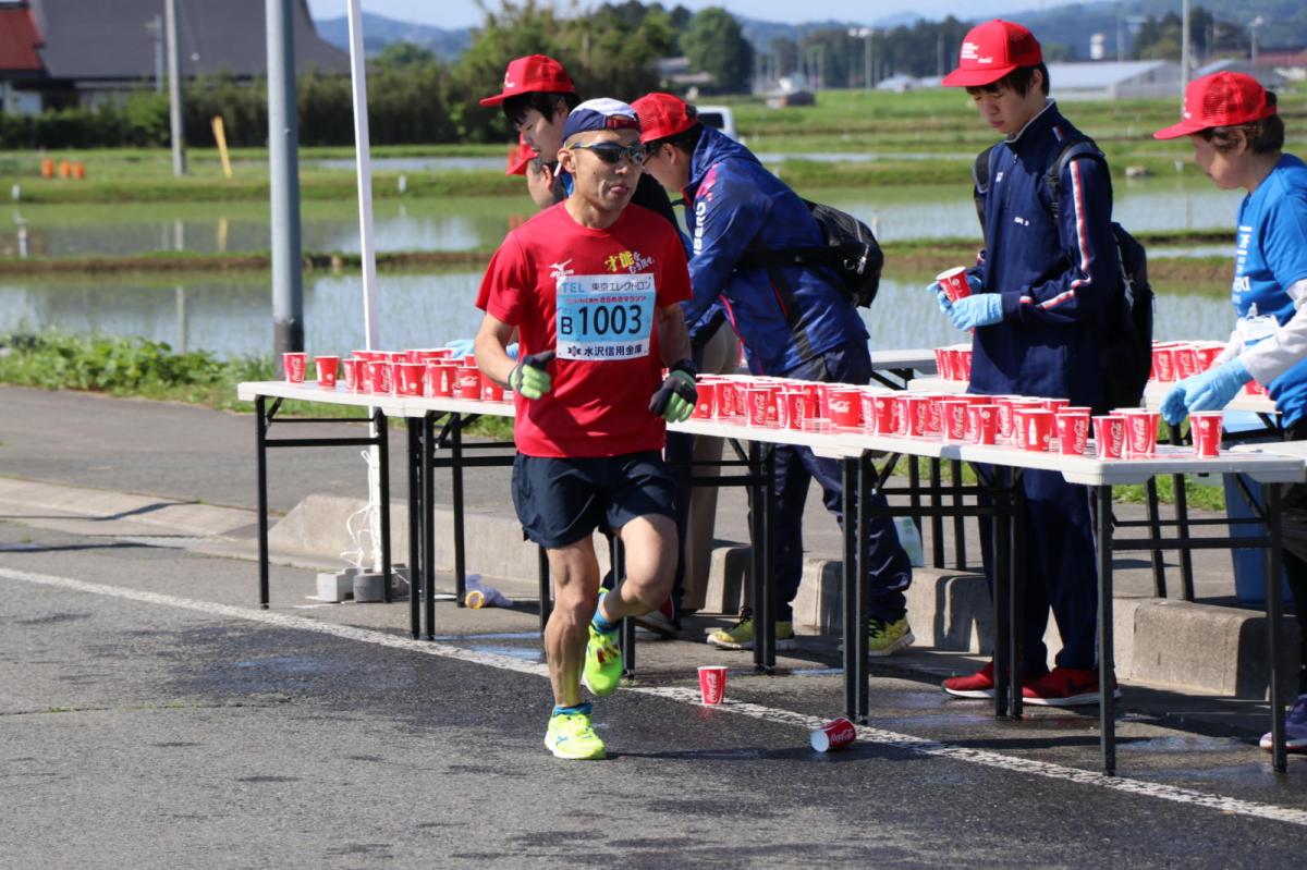 いわて奥州きらめきマラソン2018 フルマラソン5・37.5km給水/10km折り返し 2018/05/20