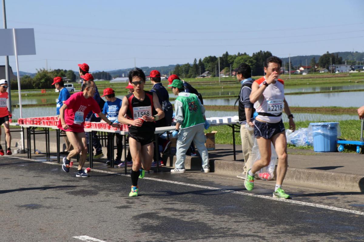 いわて奥州きらめきマラソン2018 フルマラソン5・37.5km給水/10km折り返し 2018/05/20