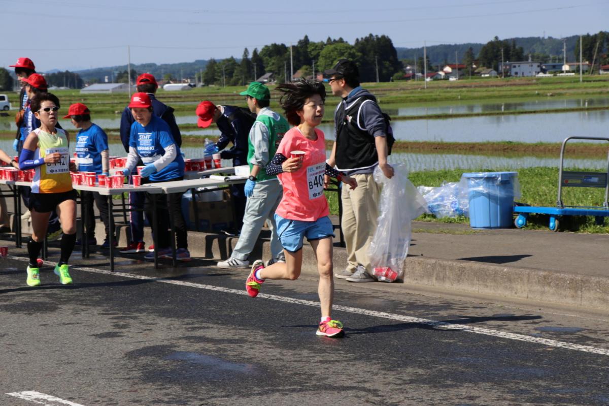 いわて奥州きらめきマラソン2018 フルマラソン5・37.5km給水/10km折り返し 2018/05/20