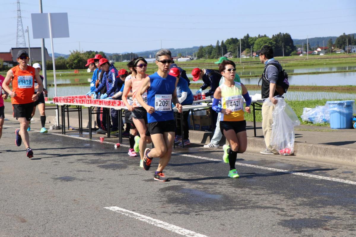 いわて奥州きらめきマラソン2018 フルマラソン5・37.5km給水/10km折り返し 2018/05/20