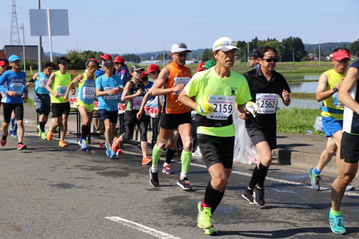 いわて奥州きらめきマラソン2018 フルマラソン5・37.5km給水/10km折り返し 2018/05/20