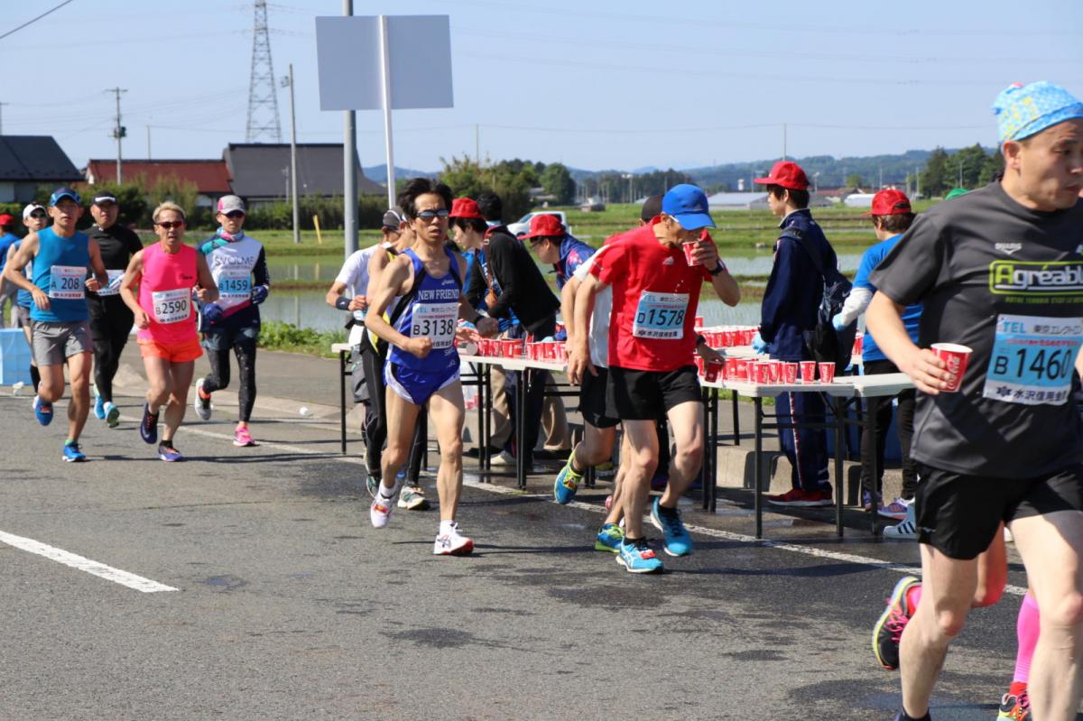 いわて奥州きらめきマラソン2018 フルマラソン5・37.5km給水/10km折り返し 2018/05/20