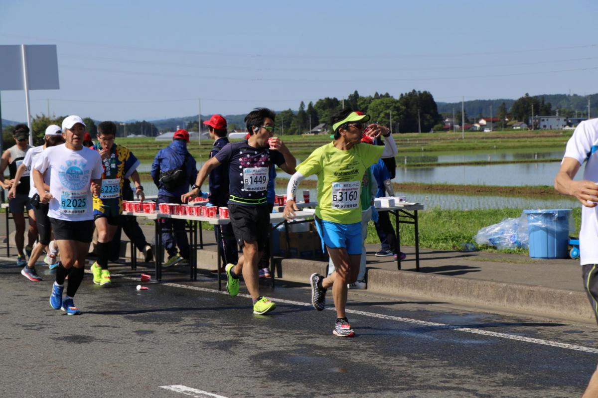 いわて奥州きらめきマラソン2018 フルマラソン5・37.5km給水/10km折り返し 2018/05/20