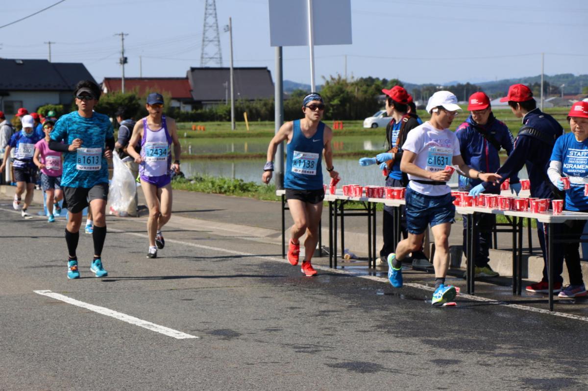 いわて奥州きらめきマラソン2018 フルマラソン5・37.5km給水/10km折り返し 2018/05/20