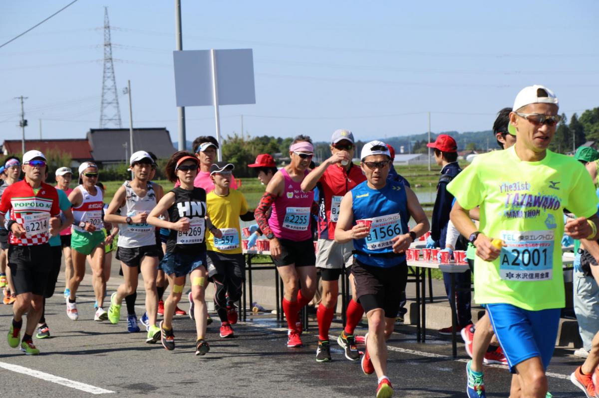 いわて奥州きらめきマラソン2018 フルマラソン5・37.5km給水/10km折り返し 2018/05/20